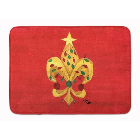 Micasa Christmas Fleur De Lis Tree with lights Machine Washable Memory Foam Mat MI228418